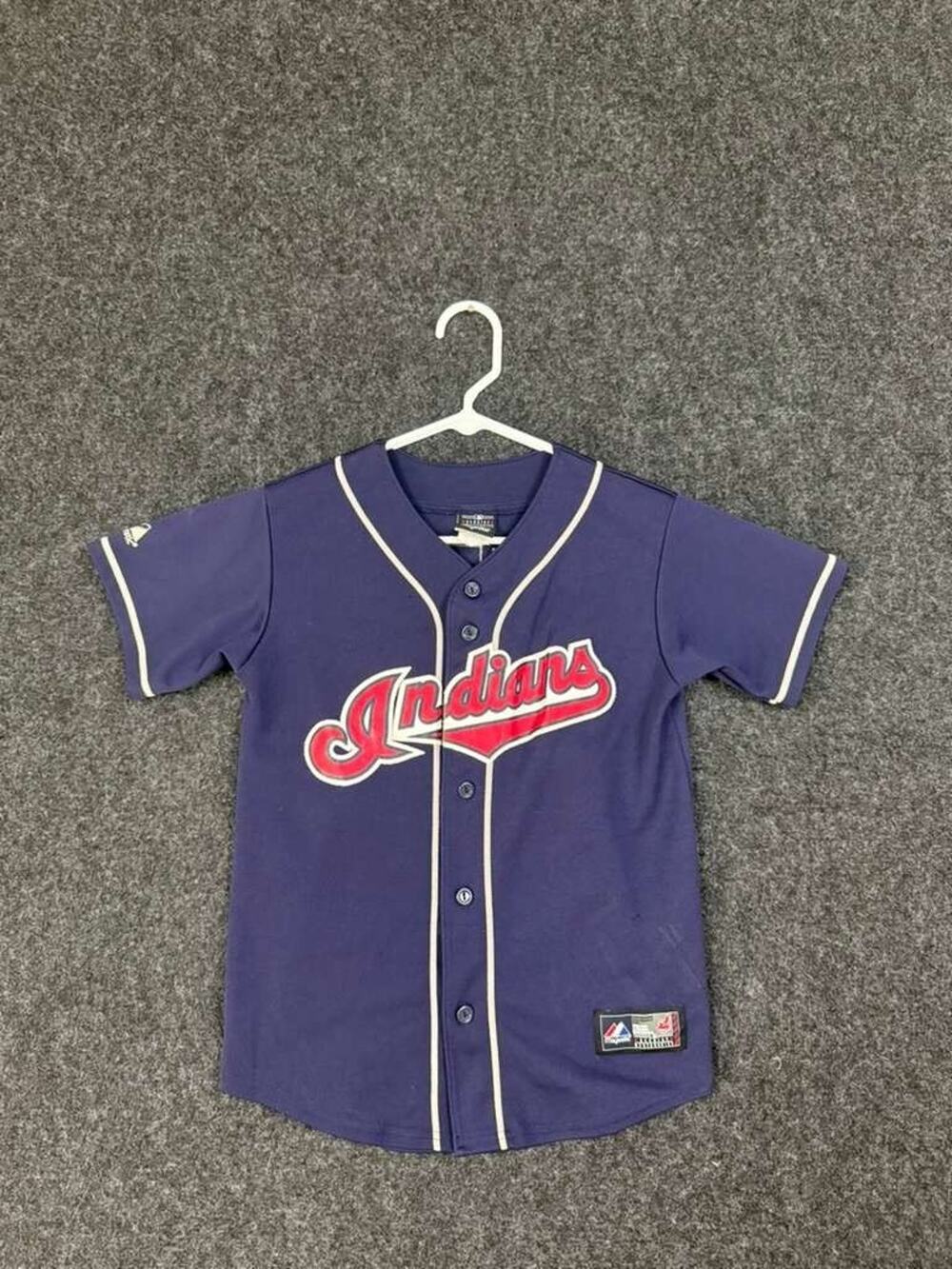 Cleveland Indians Grady Sizemore #24 Majestic Jersey Men's M Navy MLB